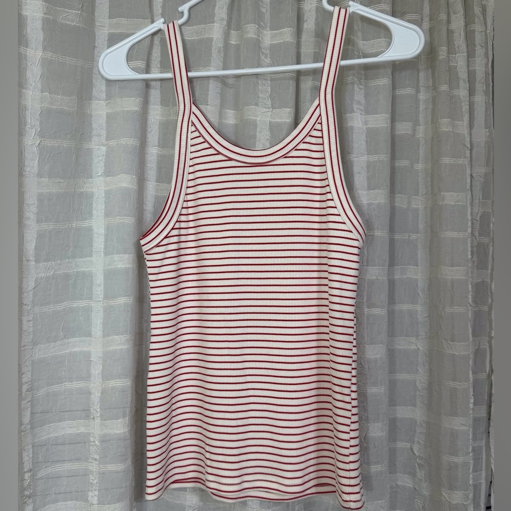 Zara Red and White Striped Tank